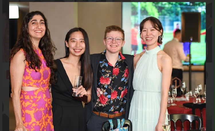 Polytechnic Women’s XI players at the anniversary celebration